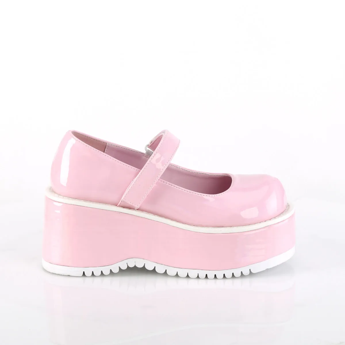 3 Inch Platform DOLLIE-01 Baby Pink Holo