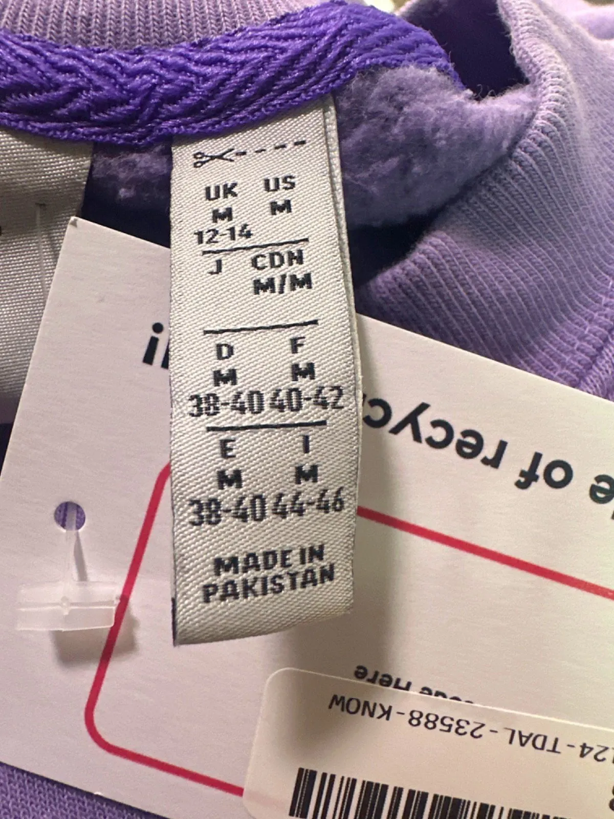 Adidas Purple Crew Neck Sweatshirt UK 12-14