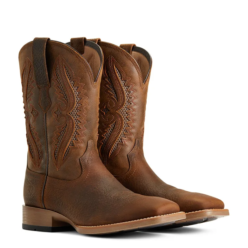 'Ariat' Men's 11" Rowder VentTek 360° Western Square Toe - Earth / Mack Brown