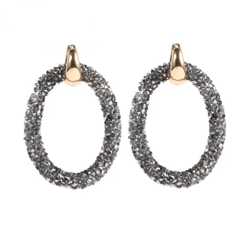 Artificial Crystal Two Kinds Of Wear Law Of Copper Earrings for Women