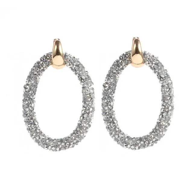 Artificial Crystal Two Kinds Of Wear Law Of Copper Earrings for Women