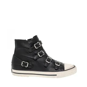 ASH SNEAKER VENUS 123798-007 NERO CON FIBBIE