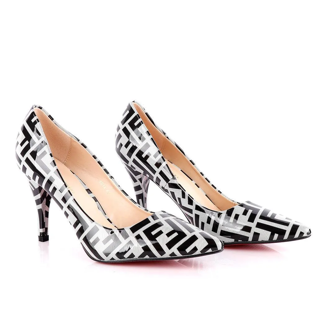 Atmosphere Wetlips Classic Print Design High Heel Women's Shoe