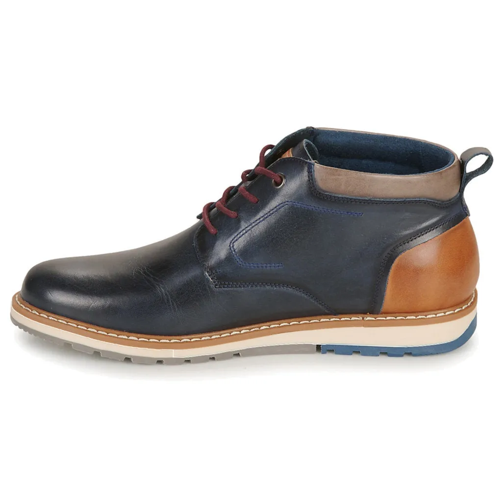 Berna Calfskin Leather Men's Ankle Boots