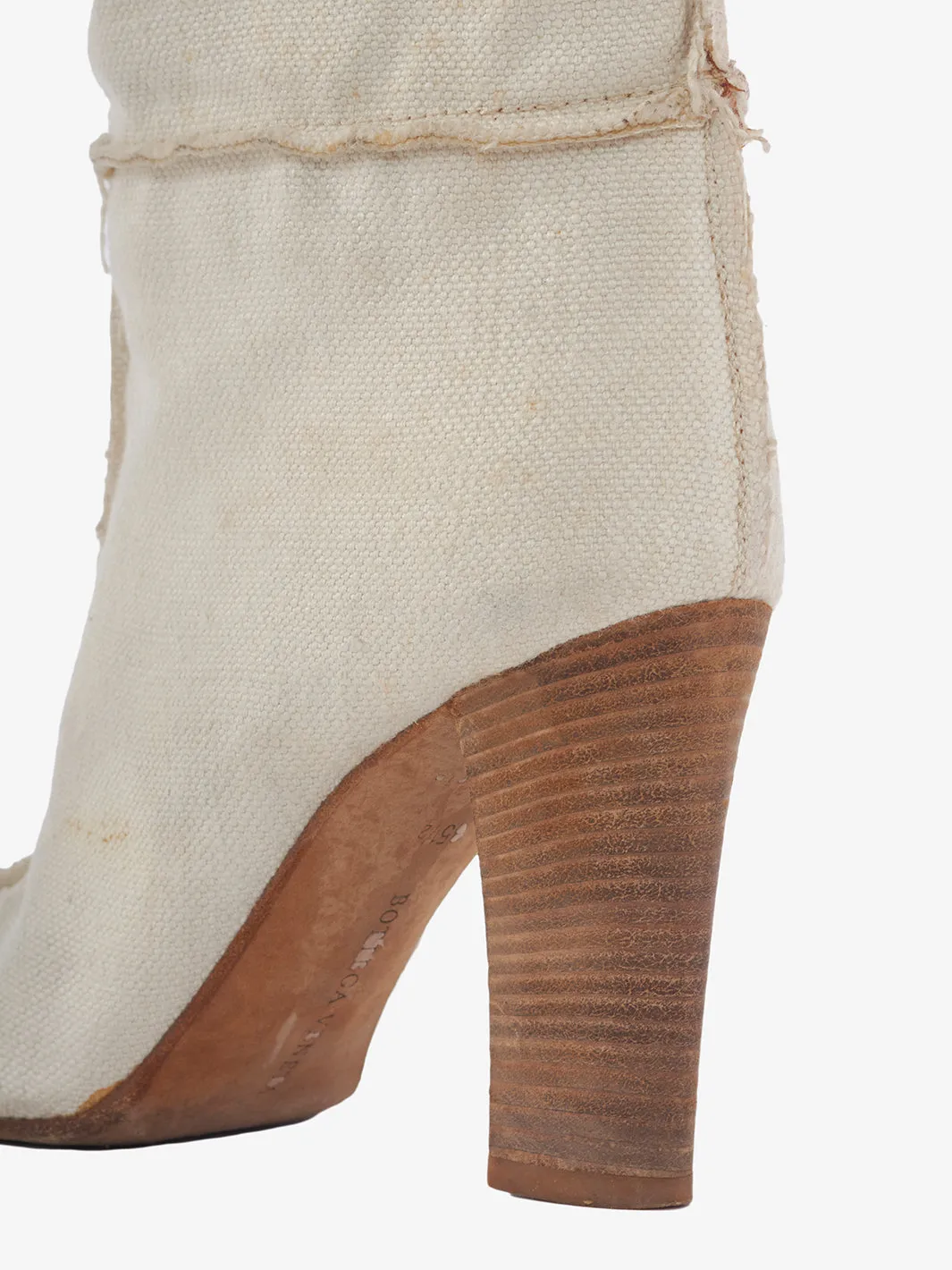 Bottega Veneta pointed boot with wooden heel