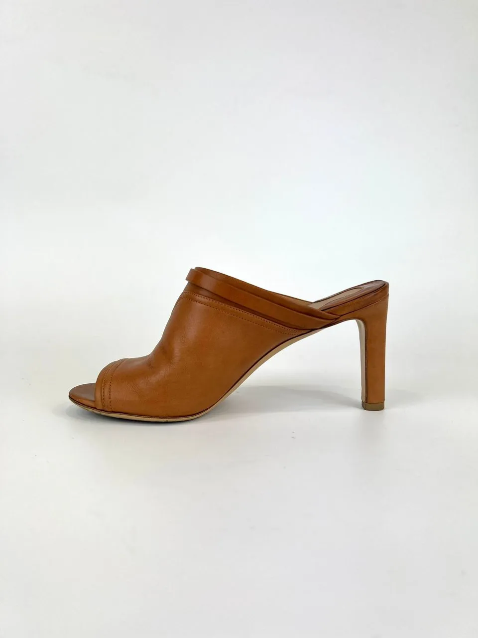 Brown Leather Saddle Soft Heels