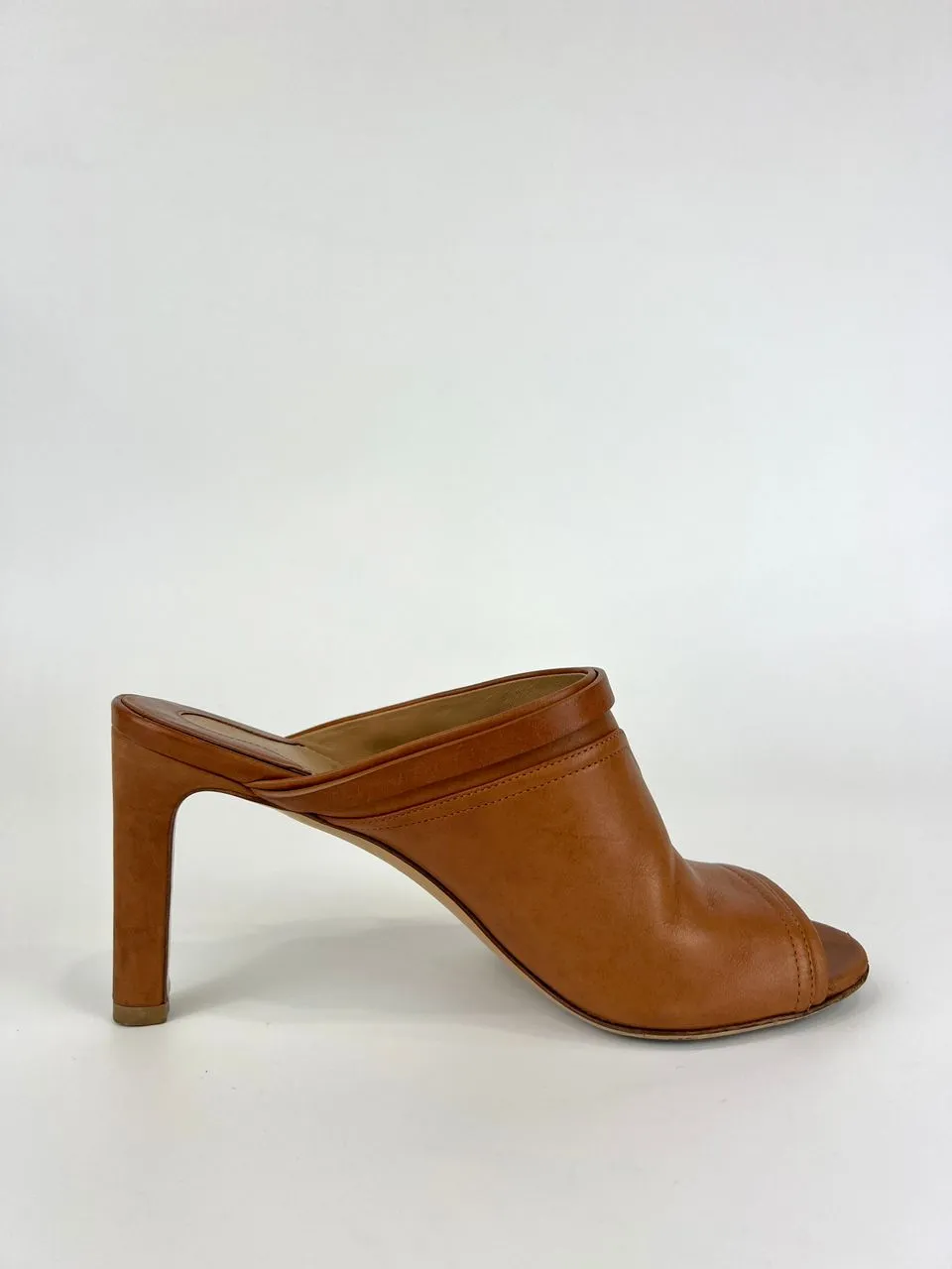 Brown Leather Saddle Soft Heels