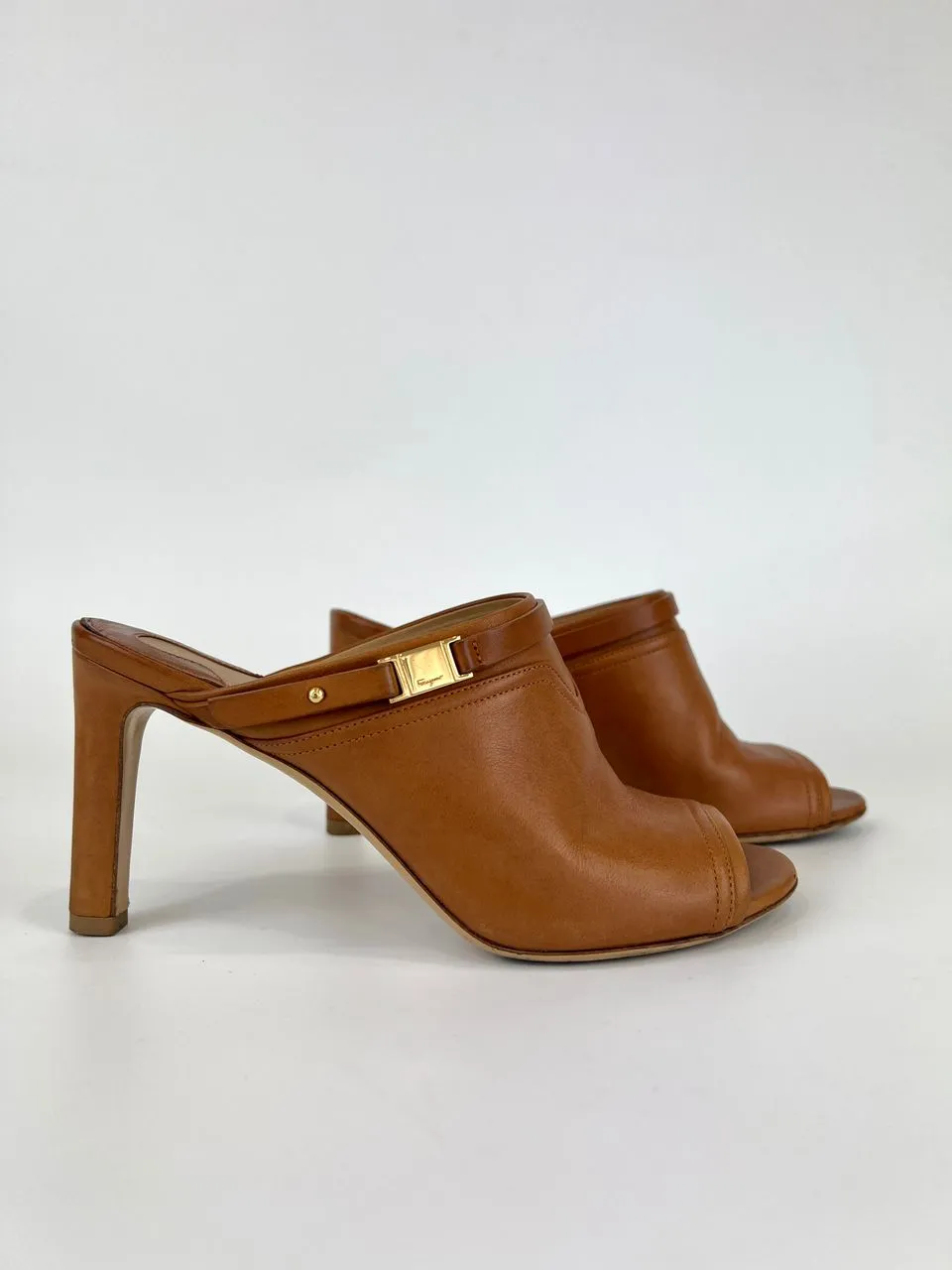 Brown Leather Saddle Soft Heels