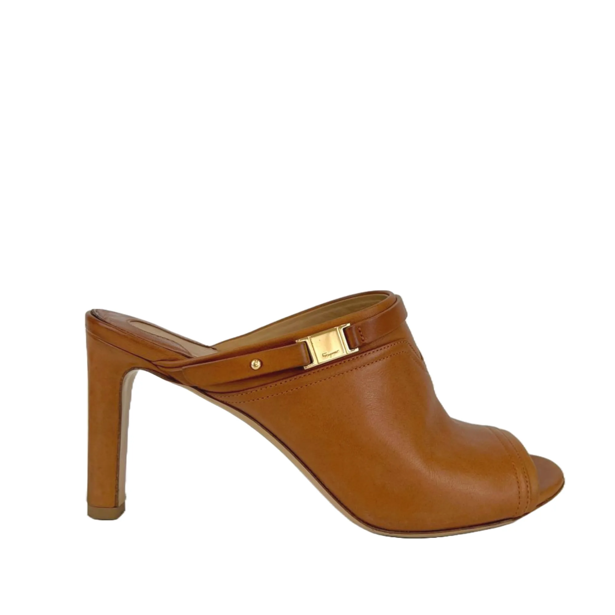 Brown Leather Saddle Soft Heels