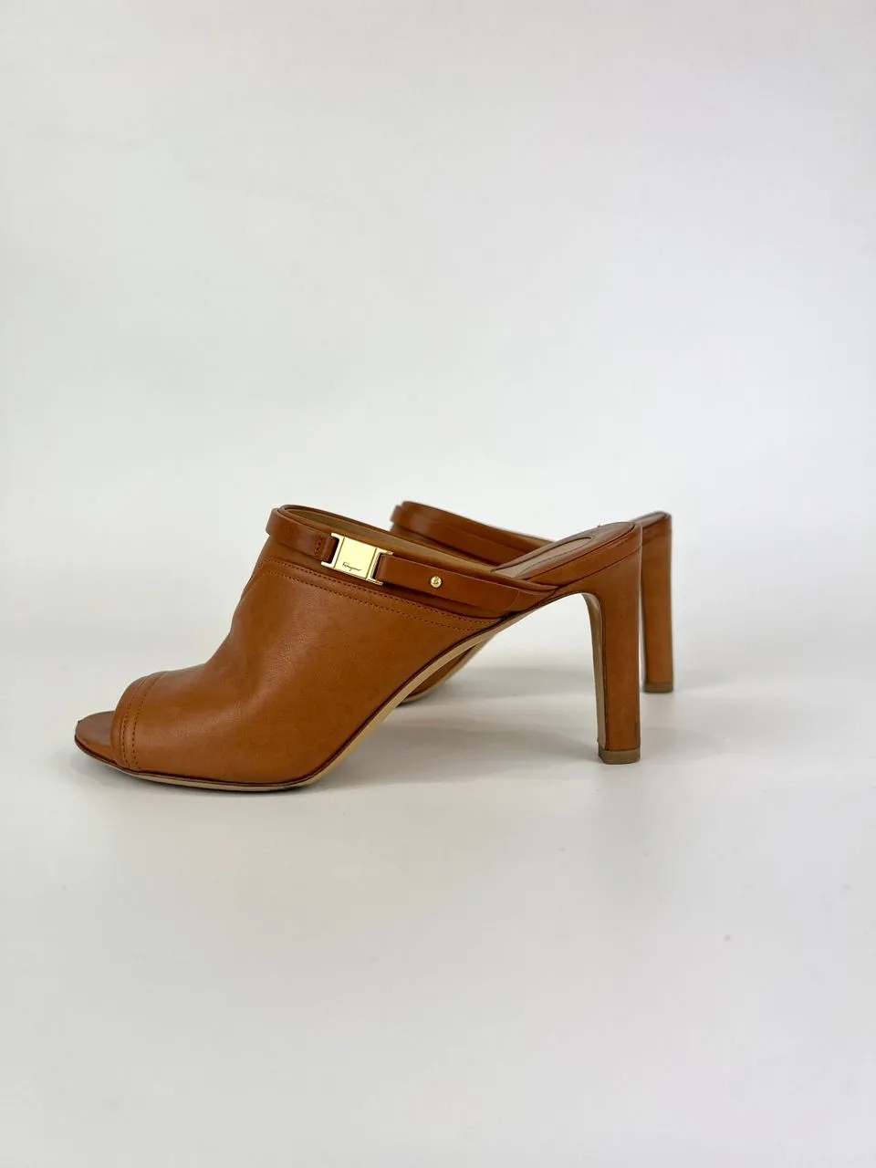 Brown Leather Saddle Soft Heels