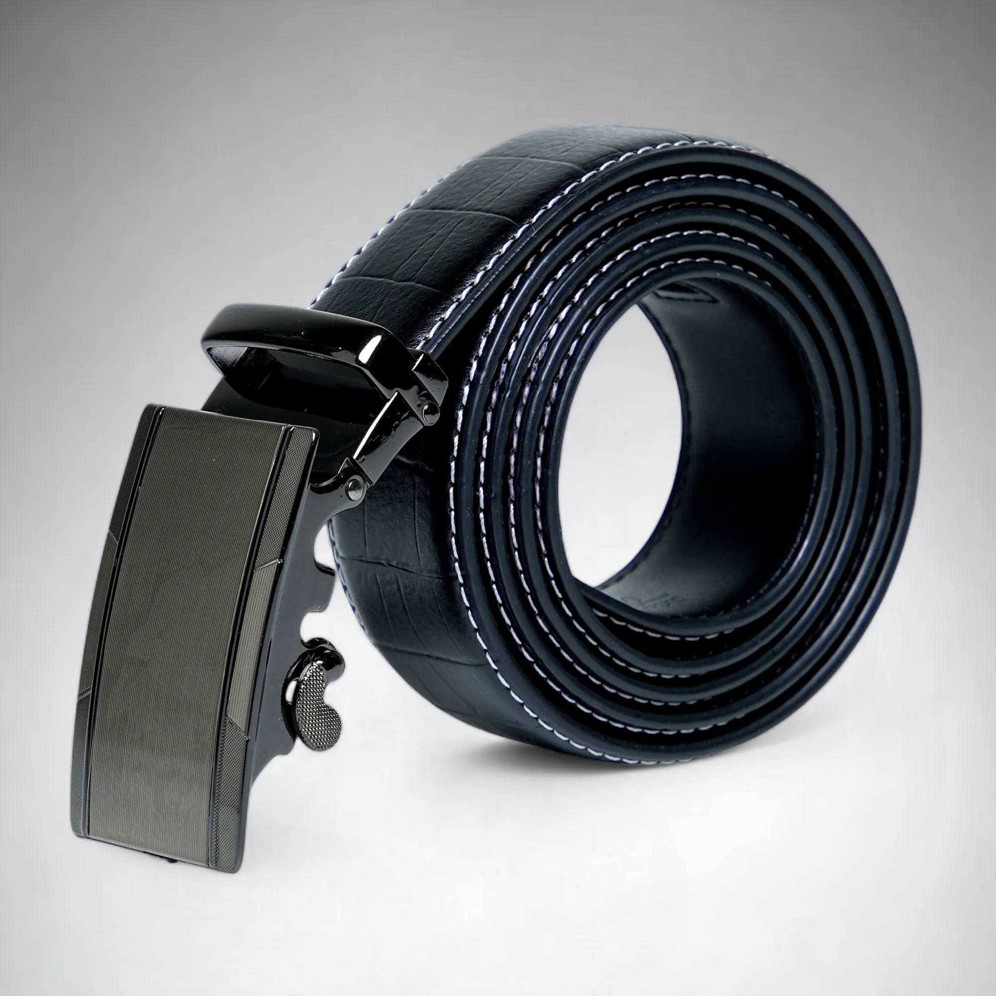 Chokore Formal Ratchet Leather Belt (Black)