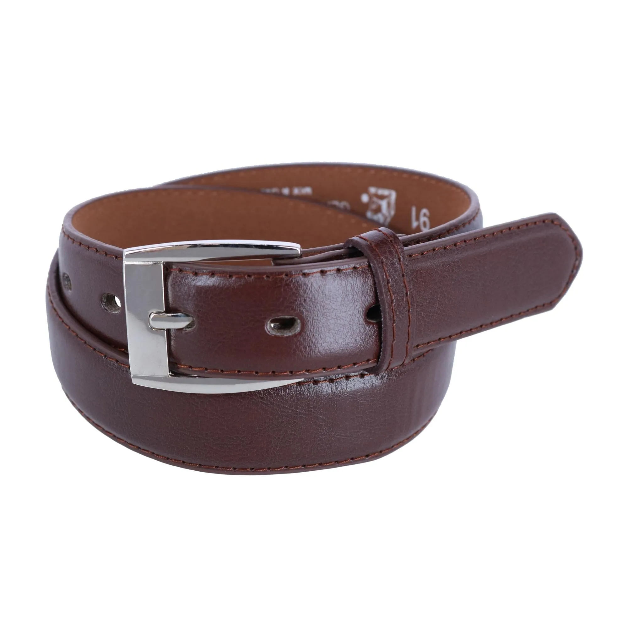 CTM® Kids Smooth Leather Dress Belt