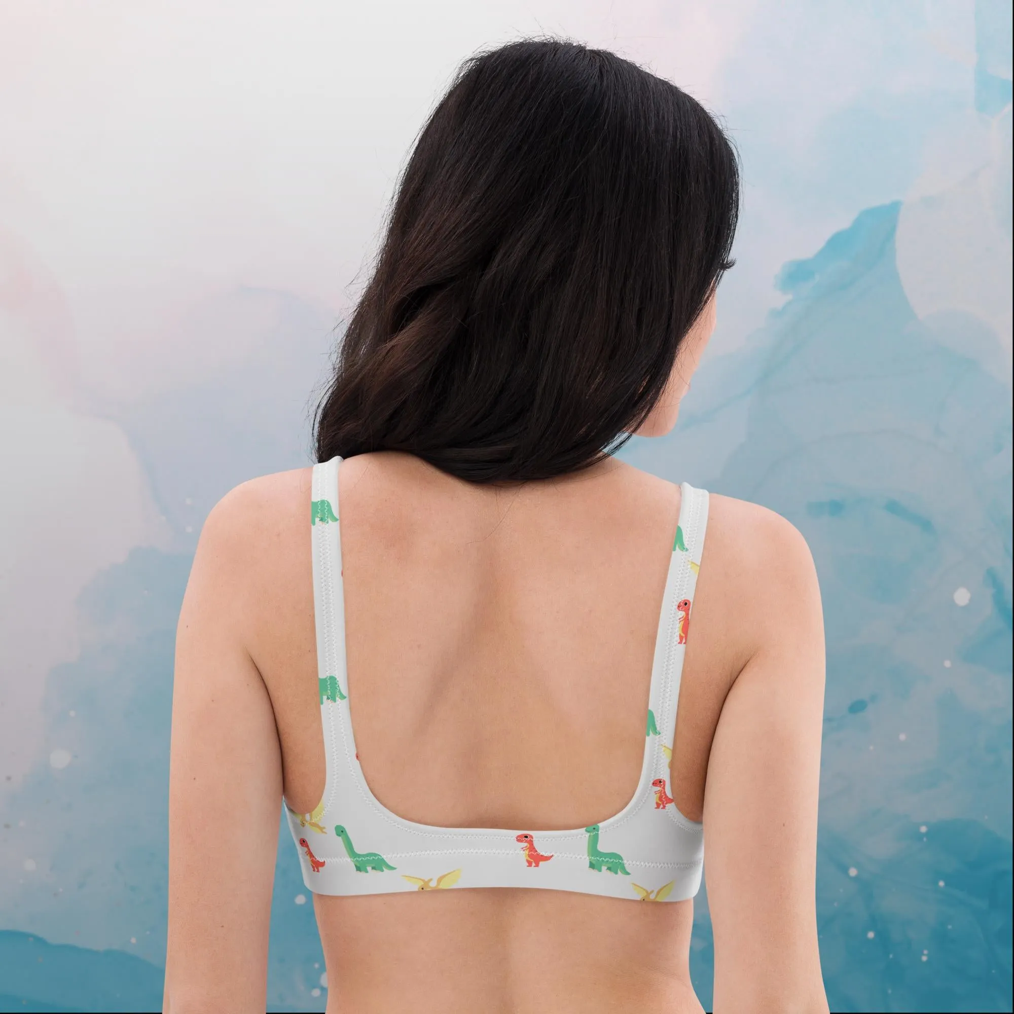 Cute Dinos Recycled Padded Bikini Top