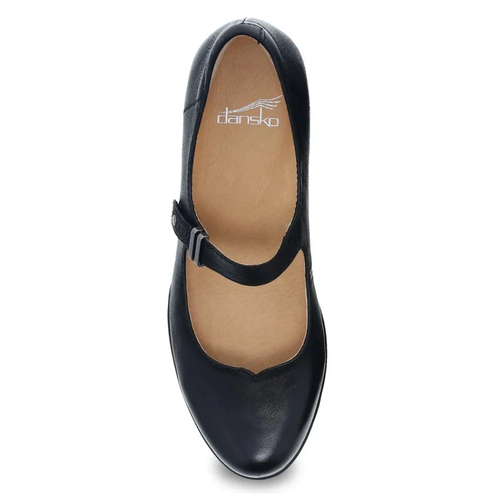 Dansko Callista Black Burnished Nubuck Mary Jane (Women's)