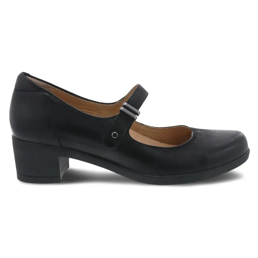 Dansko Callista Black Burnished Nubuck Mary Jane (Women's)