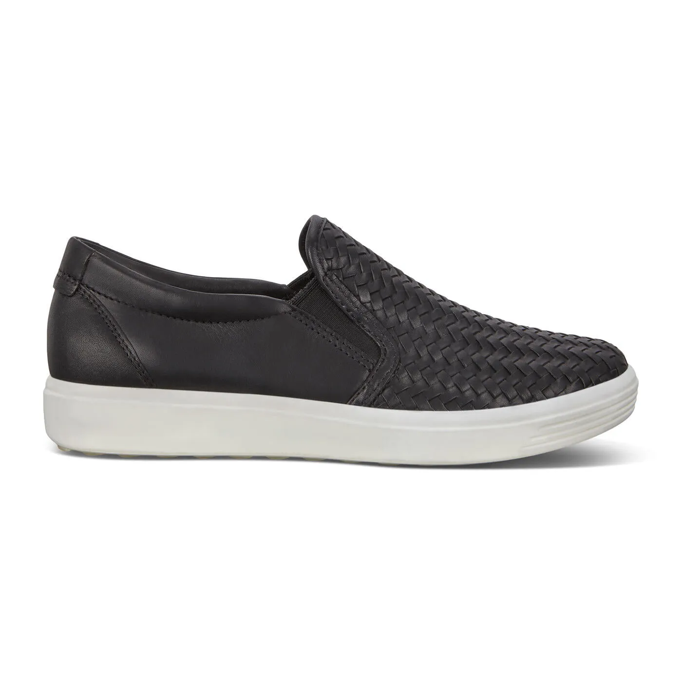 Ecco Soft 7 Woven Slip On 2 Black