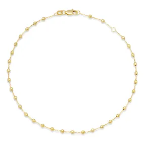 Faceted Gold Ball Anklet