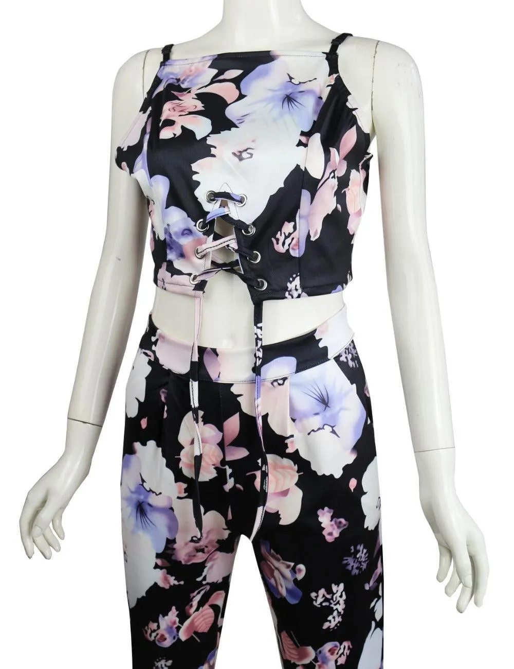 MIDNIGHT FLORAL DREAM PANTS SET