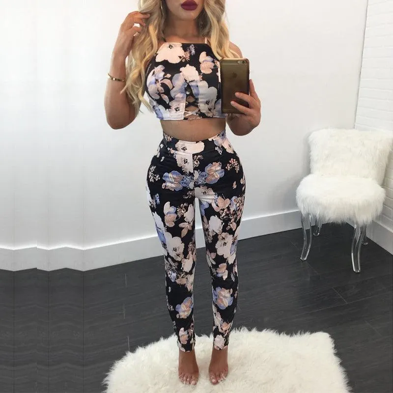 MIDNIGHT FLORAL DREAM PANTS SET