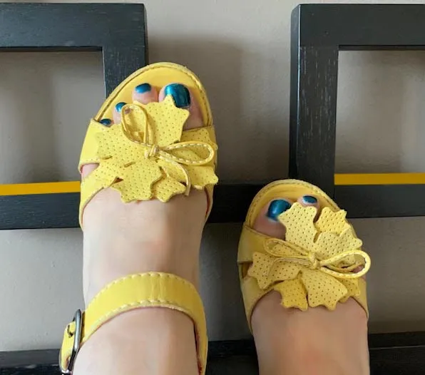 Pong Yellow sandal- Last pair 36!