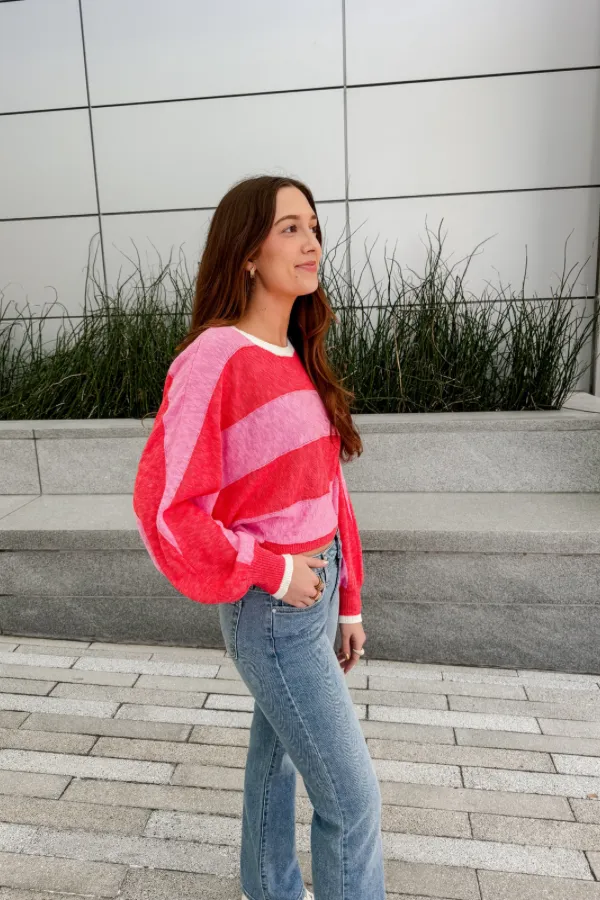 Sweetart Striped Knit Sweater